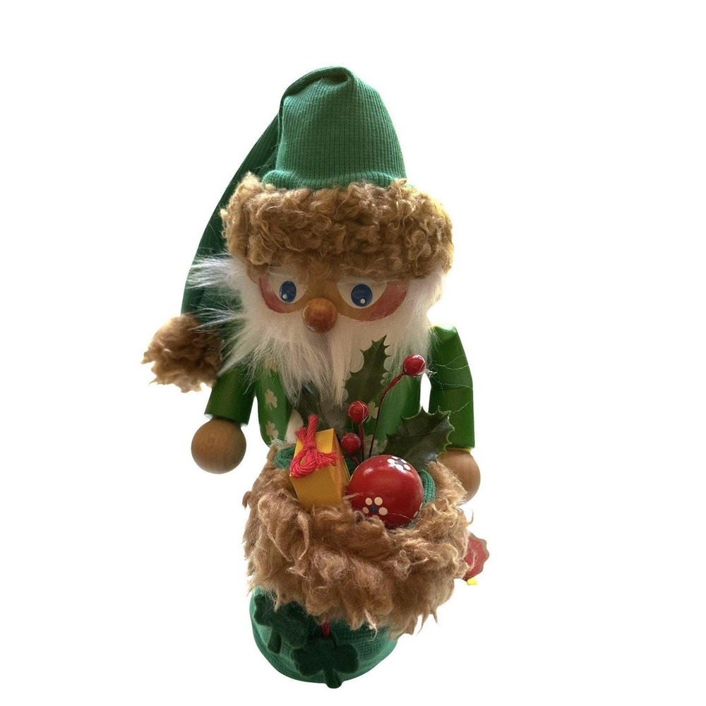 Steinbach Nutcracker Green Clover Shamrock Leprechaun Santa 10.5" New w/Tag